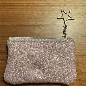 Glittery Pink Coin Purse with Star Charm